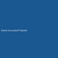 Kleine Kunststoff-Tabelle